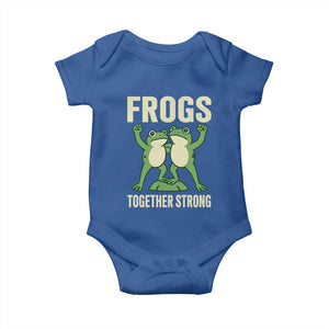 Frogs Together Strong Baby Onesie Portland Frog Protest United We Ribbit TS02 Royal Blue Print Your Wear