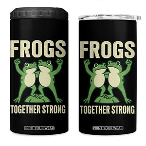 Frogs Together Strong 4 in 1 Can Cooler Tumbler Portland Frog Protest United We Ribbit TS02 One Size: 16 oz Black Print Your Wear