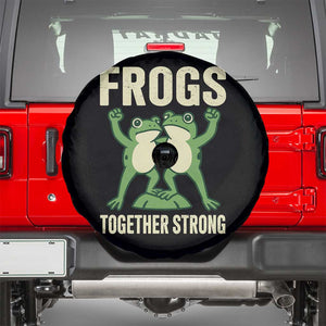 Frogs Together Strong Spare Tire Cover Portland Frog Protest United We Ribbit TS02 Black Print Your Wear