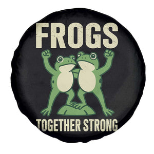 Frogs Together Strong Spare Tire Cover Portland Frog Protest United We Ribbit TS02 Print Your Wear