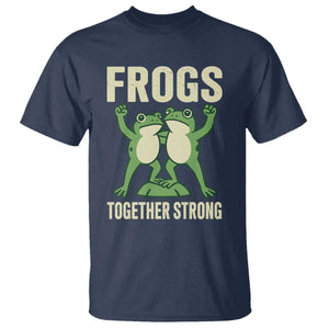 Frogs Together Strong T Shirt Portland Frog Protest United We Ribbit TS02 Navy Print Your Wear