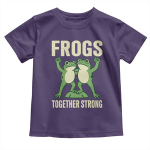 Frogs Together Strong Toddler T Shirt Portland Frog Protest United We Ribbit TS02 Purple Print Your Wear