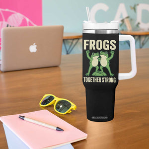 Frogs Together Strong Tumbler With Handle Portland Frog Protest United We Ribbit TS02 Print Your Wear