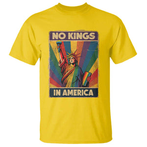 No Kings in America Pride T Shirt - Rainbow Statue of Liberty LGBTQ Protest Solidarity Tee TS02 Daisy Print Your Wear