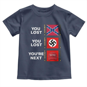 Resist Political Protest Toddler T Shirt History Anti Hate Extremism Authoritarianism TS02 Navy Print Your Wear