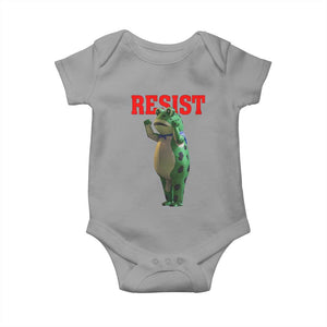 Funny Inflatable Portland Frog Resist Baby Onesie Freedom Protest TS02 Sport Gray Print Your Wear