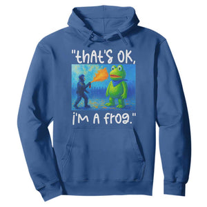 Funny Portland Frog Protest Hoodie Thats OK Im A Frog Pepper Spray TS02 Royal Blue Print Your Wear