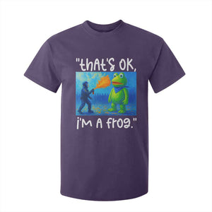 Funny Portland Frog Protest T Shirt For Kid Thats OK Im A Frog Pepper Spray TS02 Purple Print Your Wear