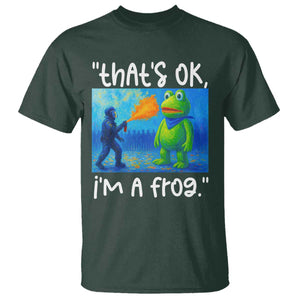 Funny Portland Frog Protest T Shirt Thats OK Im A Frog Pepper Spray TS02 Dark Forest Green Print Your Wear