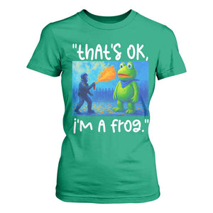 Funny Portland Frog Protest T Shirt For Women Thats OK Im A Frog Pepper Spray TS02 Irish Green Print Your Wear