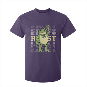 Resist Raised Fist Frog T Shirt For Kid Portland Protest Freedom Fighter TS02 Purple Print Your Wear