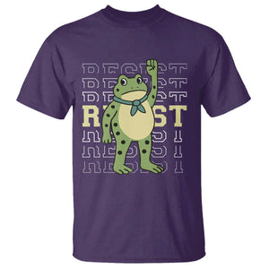 Resist Raised Fist Frog T Shirt Portland Protest Freedom Fighter TS02 Purple Print Your Wear