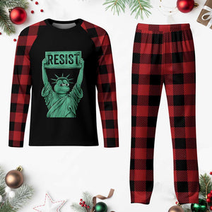 Funny Liberty Frog Meme Resist Plaid Pajama Set Portland Frogs Protest Freedom Fighter TS02 Buffalo Plaid Print Your Wear