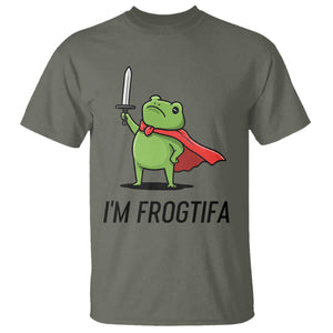 Funny Huzzah Frog T Shirt Im Frogtifa Knight Resist Protest TS02 Military Green Print Your Wear