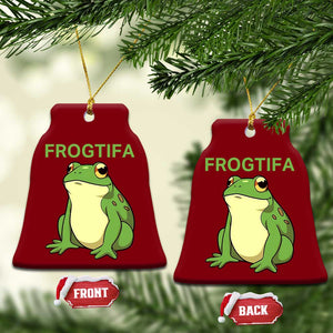 Funny Frogtifa Ceramic Ornament Resist Frog Protest Against Fascism TS02 Print Your Wear