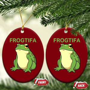 Funny Frogtifa Ceramic Ornament Resist Frog Protest Against Fascism TS02 Print Your Wear