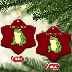 Funny Frogtifa Ceramic Ornament Resist Frog Protest Against Fascism TS02 Print Your Wear