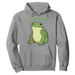 Funny Frogtifa Hoodie Resist Frog Protest Against Fascism TS02 Sport Gray Print Your Wear