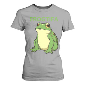 Funny Frogtifa T Shirt For Women Resist Frog Protest Against Fascism TS02 Sport Gray Print Your Wear