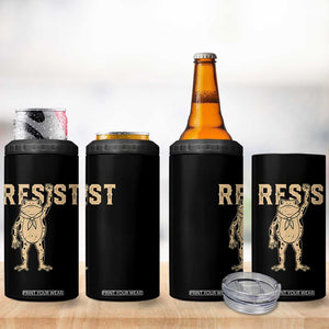 Frog Resist 4 in 1 Can Cooler Tumbler Raised Fist Protest Fighter Retro Graphic TS02 Print Your Wear