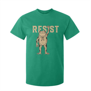 Frog Resist T Shirt For Kid Raised Fist Protest Fighter Retro Graphic TS02 Irish Green Print Your Wear