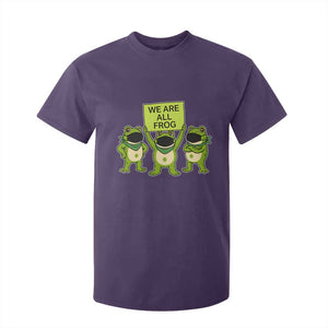 We Are All Frog T Shirt For Kid Frogs Protest Together Strong TS02 Purple Print Your Wear