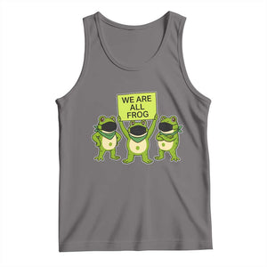 We Are All Frog Tank Top Frogs Protest Together Strong TS02 Deep Heather Print Your Wear