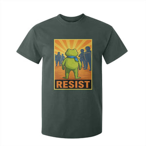 Resist Frog Graphic T Shirt For Kid Protest Stand Against Fascism TS02 Dark Forest Green Print Your Wear