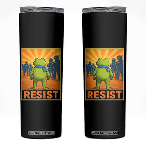 Resist Frog Graphic Skinny Tumbler Protest Stand Against Fascism TS02 Black Print Your Wear