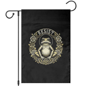 Zen Frog Resist Garden Flag Sacred Resistance Protest Ornate Style Graphic TS02 Black Print Your Wear