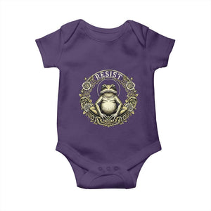 Zen Frog Resist Baby Onesie Sacred Resistance Protest Ornate Style Graphic TS02 Purple Print Your Wear