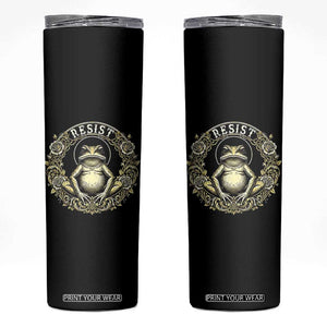 Zen Frog Resist Skinny Tumbler Sacred Resistance Protest Ornate Style Graphic TS02 Black Print Your Wear