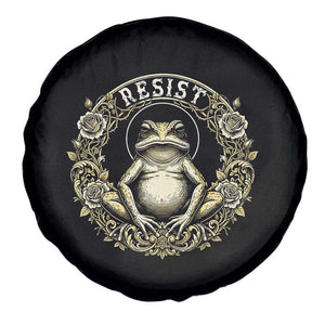 Zen Frog Resist Spare Tire Cover Sacred Resistance Protest Ornate Style Graphic TS02 Print Your Wear