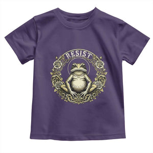 Zen Frog Resist Toddler T Shirt Sacred Resistance Protest Ornate Style Graphic TS02 Purple Print Your Wear