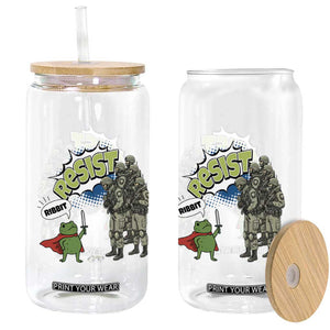 Funny Frog Protest Comic Graphic Glass Can Ribbit Resist Stand Against TS02 Print Your Wear