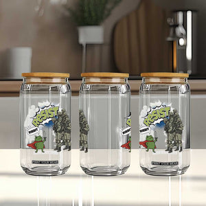 Funny Frog Protest Comic Graphic Glass Can Ribbit Resist Stand Against TS02 Print Your Wear