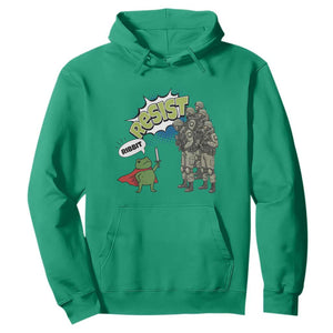 Funny Frog Protest Comic Graphic Hoodie Ribbit Resist Stand Against TS02 Irish Green Print Your Wear