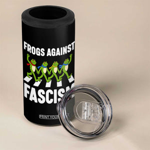 Walking Frog Against Fascism 4 in 1 Can Cooler Tumbler Frogs Band Resistance Protest TS02 Print Your Wear