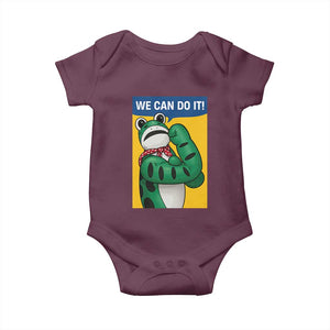 We Can Do It Rosie Frog Baby Onesie Resist Protest Parody Feminist Retro Poster TS02 Maroon Print Your Wear