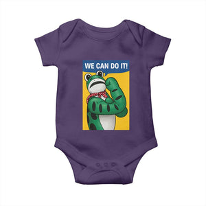 We Can Do It Rosie Frog Baby Onesie Resist Protest Parody Feminist Retro Poster TS02 Purple Print Your Wear