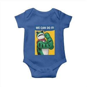 We Can Do It Rosie Frog Baby Onesie Resist Protest Parody Feminist Retro Poster TS02 Royal Blue Print Your Wear