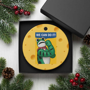 We Can Do It Rosie Frog Ceramic Ornament Resist Protest Parody Feminist Retro Poster TS02 1pc Yellow Cheese Print Your Wear