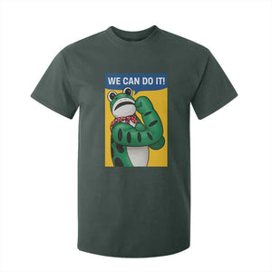 We Can Do It Rosie Frog T Shirt For Kid Resist Protest Parody Feminist Retro Poster TS02 Dark Forest Green Print Your Wear