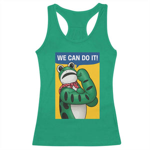 We Can Do It Rosie Frog Racerback Tank Top Resist Protest Parody Feminist Retro Poster TS02 Irish Green Print Your Wear