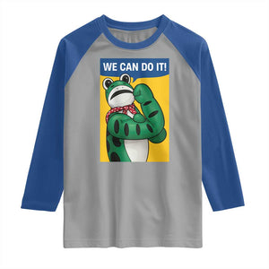We Can Do It Rosie Frog Raglan Shirt Resist Protest Parody Feminist Retro Poster TS02 Sport Gray Royal Print Your Wear