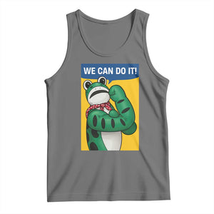 We Can Do It Rosie Frog Tank Top Resist Protest Parody Feminist Retro Poster TS02 Black Heather Print Your Wear