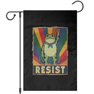 Rainbow Resist Frog Garden Flag Portland Pride and Protest Resistance TS02 Black Print Your Wear