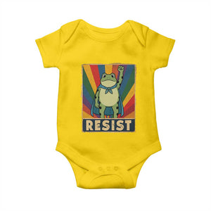 Rainbow Resist Frog Baby Onesie Portland Pride and Protest Resistance TS02 Daisy Print Your Wear