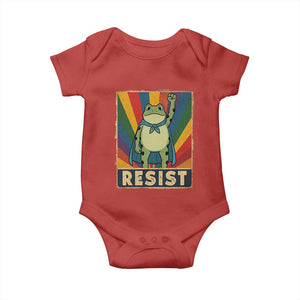 Rainbow Resist Frog Baby Onesie Portland Pride and Protest Resistance TS02 Red Print Your Wear