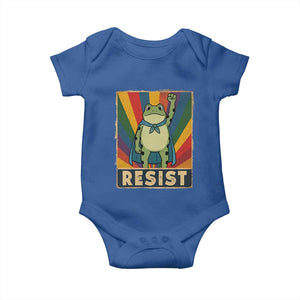 Rainbow Resist Frog Baby Onesie Portland Pride and Protest Resistance TS02 Royal Blue Print Your Wear